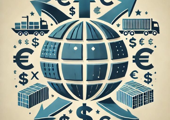 How U.S. tariffs affect global currency markets – a symbolic image representing trade barriers, currency fluctuations, and international economic impact